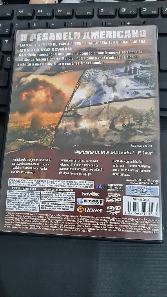 Jogo World Conflict Pc Original Mídia Fisica – imagem 3