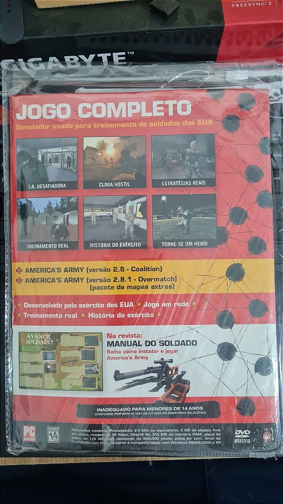 Jogo Revista Mod X Americas Army Pc Original Mídia Fisica Lacrado