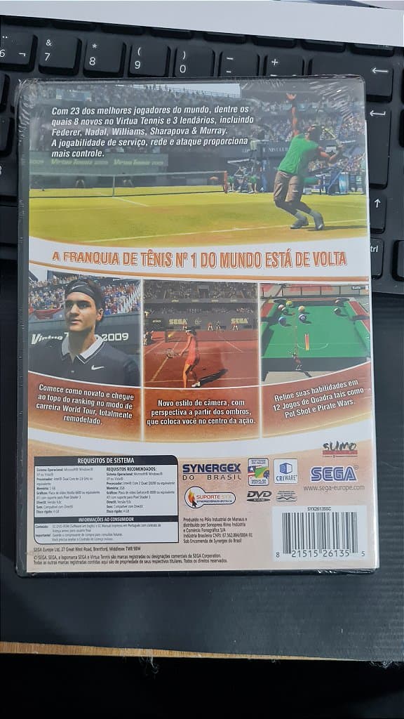 Jogo Virtua Tennis 2009 Para Pc Midia Fisica Lacrado – imagem 2