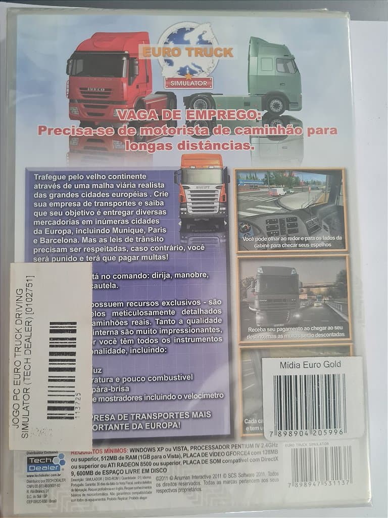 Jogo Pc Euro Truck Simulator Gold Edition Lacrado Original – imagem 2