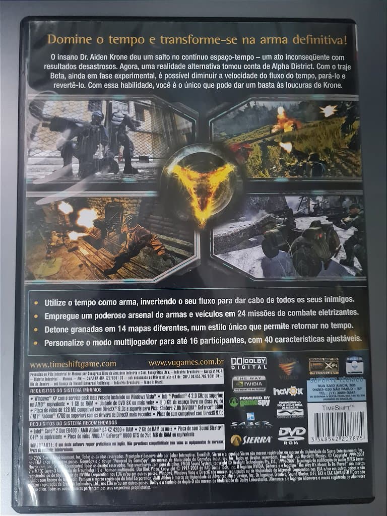 Jogo Pc Timeshift Lacrado Original – imagem 2
