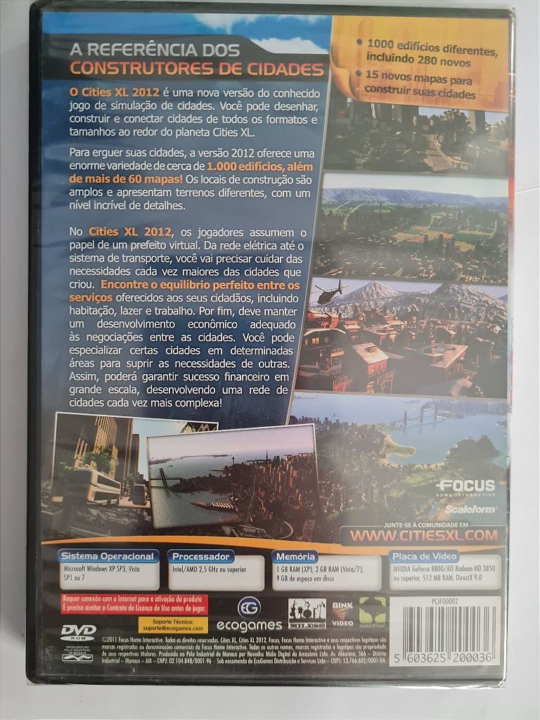 Jogo Pc Cities XL Br Lacrado Original – imagem 2
